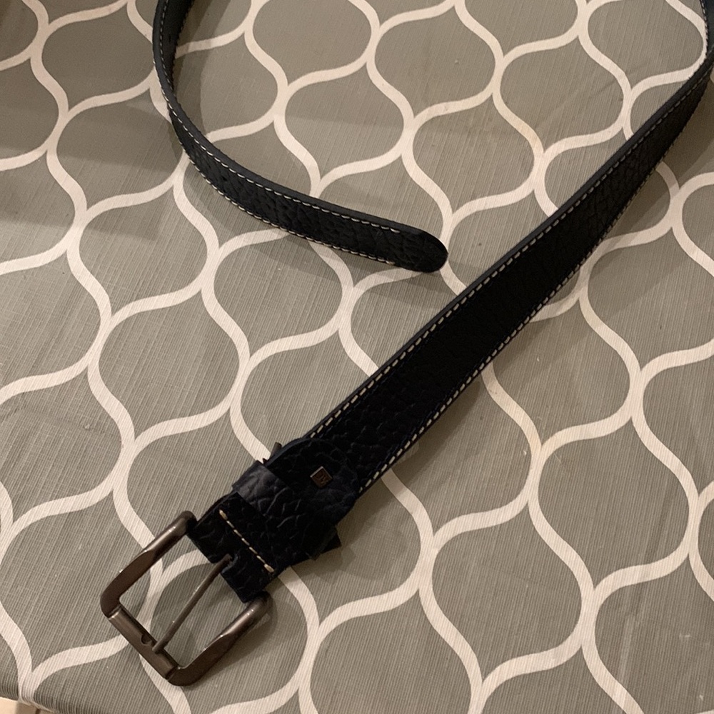 Arturo Calle navy leather belt Colombian brand NWT size 36 - Picture 3 of 10